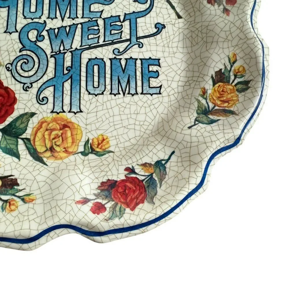 Lami Italy Plastic Melamine Wall Plate Hanging Decor Home Sweet Home Cottagecore